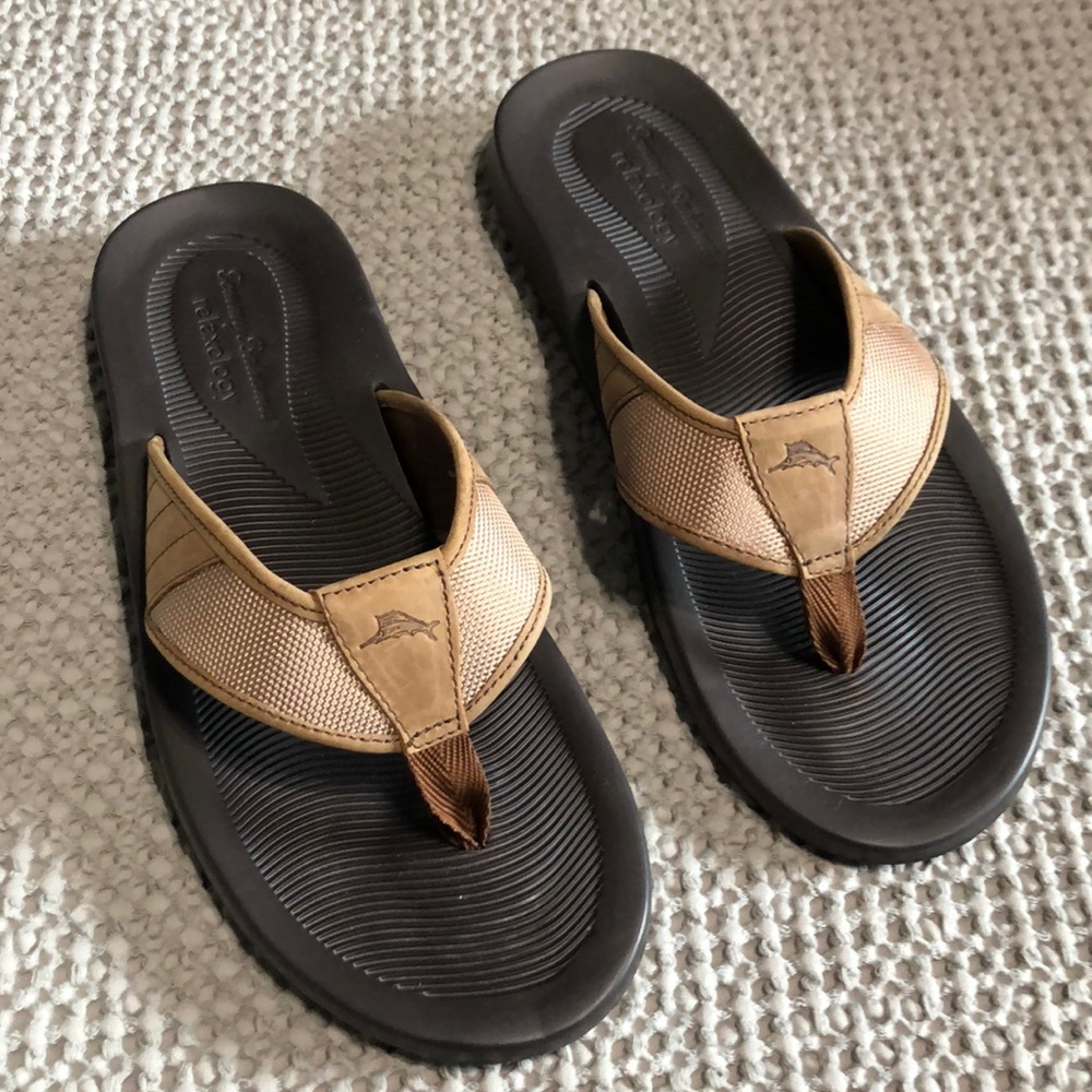 Tommy Bahama Leather Flip-Flops/Sandals/Thongs